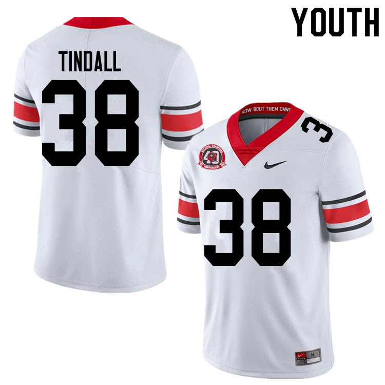 2020 Youth #38 Brady Tindall Georgia Bulldogs 1980 National Champions 40th Anniversary College Footb - Click Image to Close